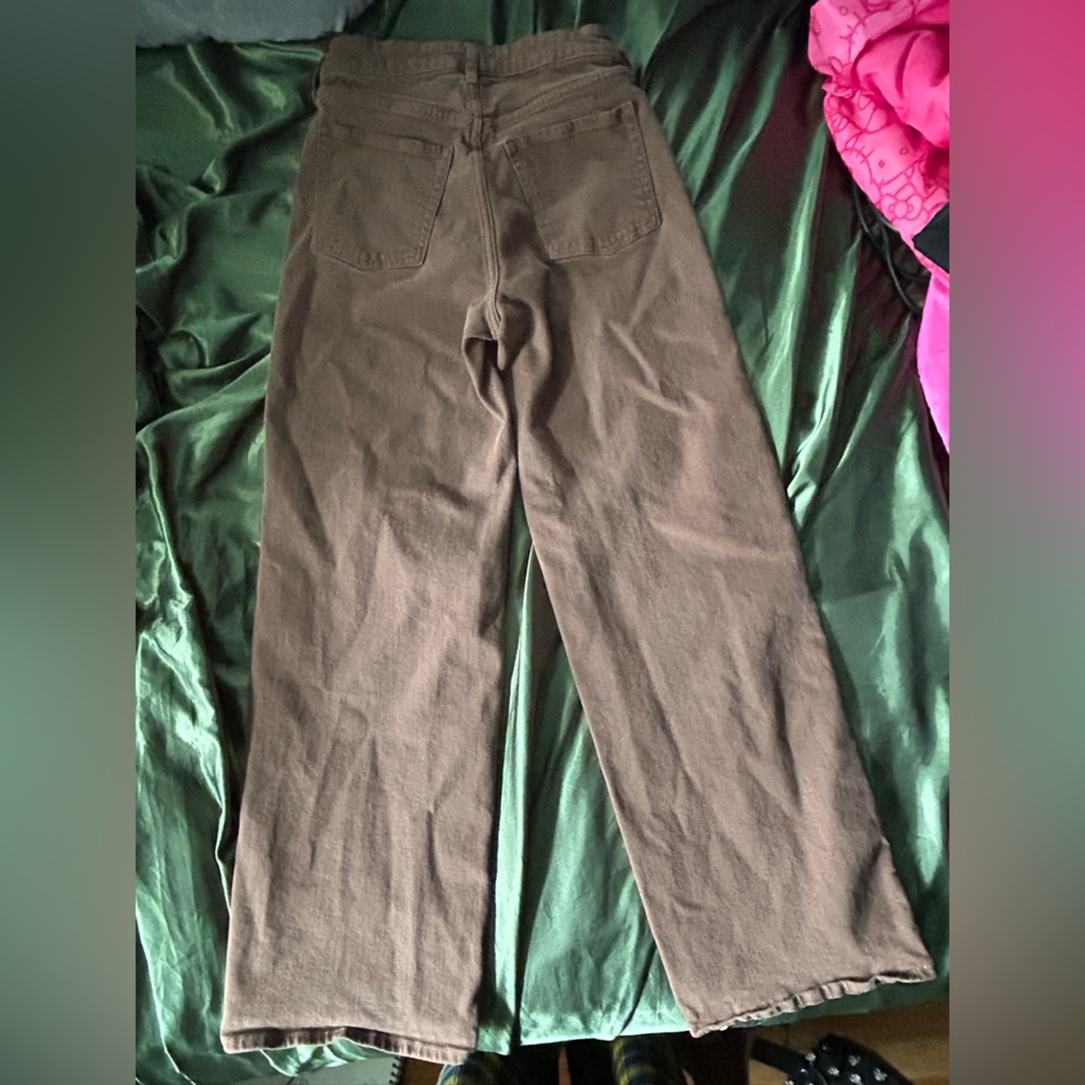 Old Navy Brown Women's Wide Leg Jeans - Picture 2 of 3